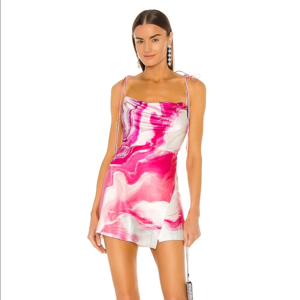 size S retrofitted pink Arielle mini dress